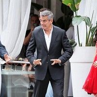 George Clooney on the set of a Mercedes Benz E300 L advert photos | Picture 78332